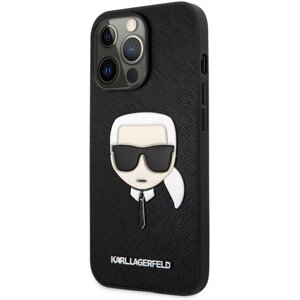 Karl Lagerfeld PU Saffiano Karl HeadCover iPhone 13 Pro černý
