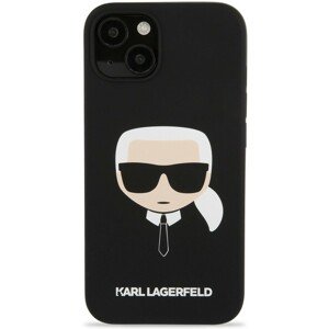 Karl Lagerfeld Liquid Silicone Karl Head Cover iPhone 13 mini černý