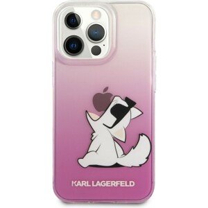 Karl Lagerfeld PC/TPU Choupette Eat Cover iPhone 13 Pro Max růžový