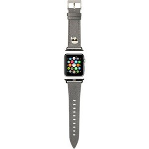 Karl Lagerfeld Karl Head PU řemínek pro Apple Watch 38/40/41mm stříbrný