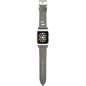 Karl Lagerfeld Karl Head PU řemínek pro Apple Watch 42/44/45mm stříbrný