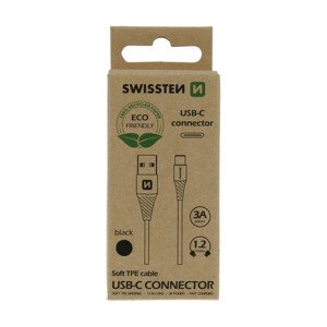 SWISSTEN datový kabel USB/USB-C 1,2M černý (ECO BALENÍ)