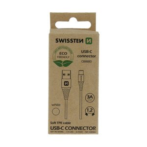 SWISSTEN datový kabel USB/USB-C 1,2M bílý (ECO BALENÍ)