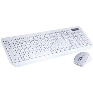C-TECH WLKMC-01 bezdrátová klávesnice s myší bílá
