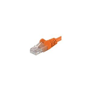 PremiumCord Patch kabel UTP RJ45-RJ45 level 5e 0,5m oranžový