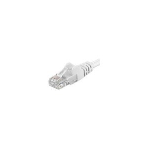 PremiumCord Patch kabel UTP RJ45-RJ45 level 5e 0,5m bílý