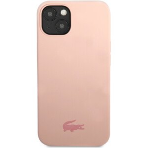 Lacoste Liquid Silicone Glossy Printing Logo Kryt pro iPhone 13 mini Pink