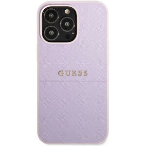 Guess PU Leather Saffiano kryt iPhone 13 Pro Max fialový