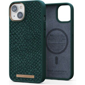 NJORD Salmon Leather Magsafe Case iPhone 14 Green