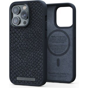 NJORD Salmon Leather Magsafe Case iPhone 14 Pro Black