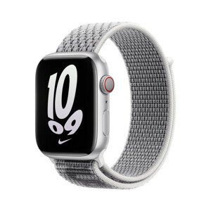 Apple Watch 49/45/44/42mm černý/sněhobílý Nike provlékací sportovní řemínek