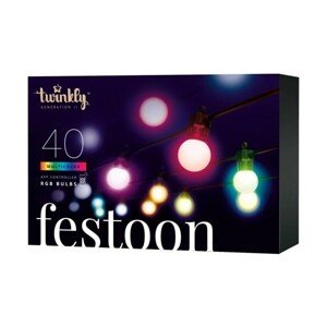 Twinkly Festoon Multi-Color 40 ks chytré žárovky G45 10m