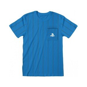 Tričko PlayStation Striped Pocket Logo Unisex S