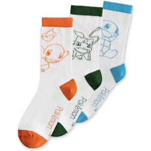 Ponožky Pokémon - Crew Outline 43/46 (3 páry)