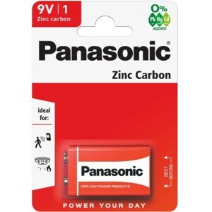 Panasonic Red Zinc 9V zinkouhlíková baterie (1 ks)