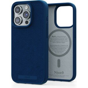 NJORD Suede MagSafe kryt iPhone 15 Pro modrý