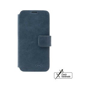 FIXED ProFit kožené pouzdro Apple iPhone 15 Plus modré