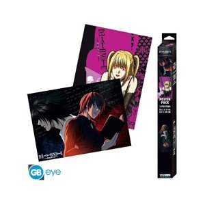 Set 2 plakátů Death Note - L vs Light & Misa (52x38 cm)