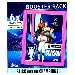 Fotbalové samolepky Topps UEFA UCL - Booster Pack (48 v balíčku)