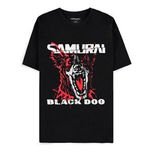 Tričko Cyberpunk 2077 - Black Dog Samurai Album Art S