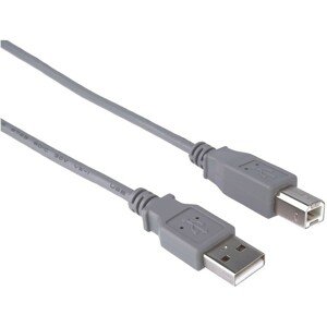 PremiumCord kabel USB 2.0 A-USB B 2m šedý