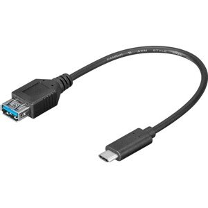 PremiumCord kabel USB C samec-USB A 3.0 samice 20cm
