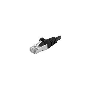 Premiumcord Patch kabel CAT6a S-FTP, RJ45-RJ45, AWG 26/7 0,5m černá