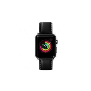 LAUT Oxford kožený řemínek na Apple Watch 42/44 mm černý