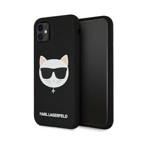 Karl Lagerfeld Choupette Head silikonový kryt iPhone 11 černý