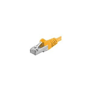 Premiumcord Patch kabel CAT6a S-FTP, RJ45-RJ45, AWG 26/7 5m žlutá