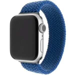 FIXED provlékací nylonový řemínek Apple Watch 42/44/45mm XS modrý