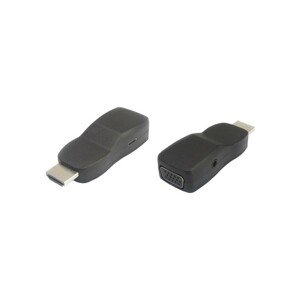 PremiumCord mini převodník HDMI / VGA + zvuk a napájecí konektor černý