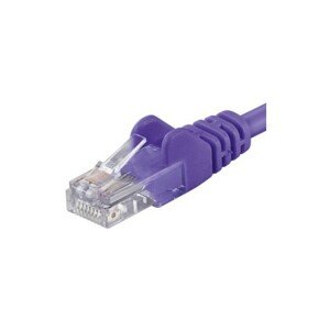 PremiumCord Patch kabel UTP RJ45-RJ45 level 5e fialový 1m