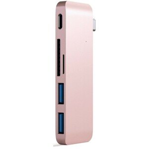 Satechi Passthrough USB hub pro MacBook 12" růžově zlatý