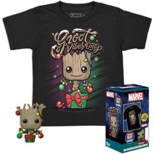 Funko Pocket POP! & Tee: Marvel: GOTG- Holiday Groot M (dětské)