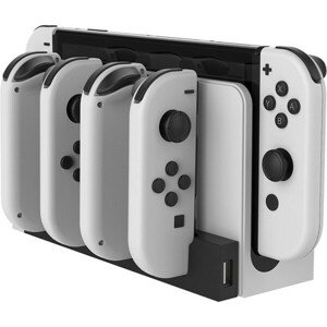 iPega 9186 nabíjecí stanice pro Nintendo Switch a Joy-con bílá/černá