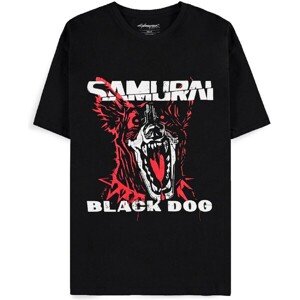 Tričko Cyberpunk 2077 - Black Dog Samurai Album Art S