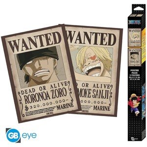 Set 2 plakátů One Piece - Wanted Zoro & Sanji (52x38 cm)