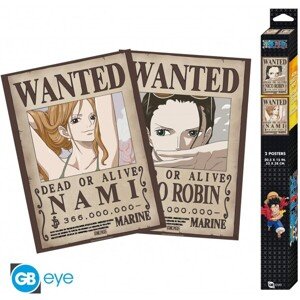 Set 2 plakátů One Piece - Wanted Nami & Robin (52x38 cm)