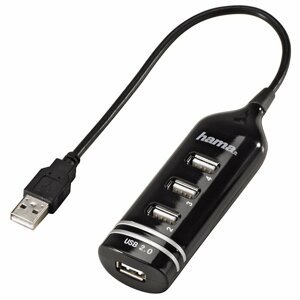 Hama USB 2.0 HUB 1:4, černý - 39776
