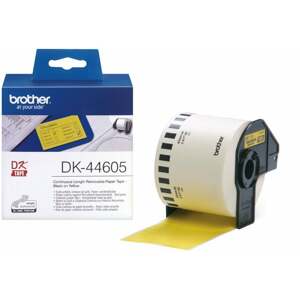 Brother - DK44605 (papírová role žlutá 62mm x 30,48m) - snadno odstranitelná - DK44605