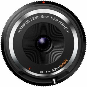 Olympus Body Cap Lens 9mm f/8 Fisheye, černá - V325040BW000