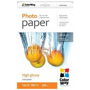 COLORWAY high glossy 200g/m2, 10x15, 100 listů, lesklý - PG2001004R