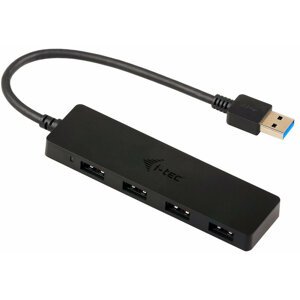 i-tec USB hub, USB 3.0, 4port, pasivní, SLIM, černý - U3HUB404