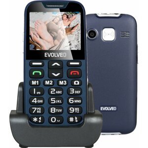 Evolveo EasyPhone XD s nabíjecím stojánkem, Blue - SGM EP-600-XDL