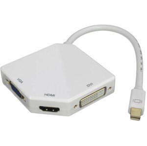 PremiumCord adaptér Mini DisplayPort - HDMI + DVI + VGA 1080p (4K over HDMI) - kportadm07