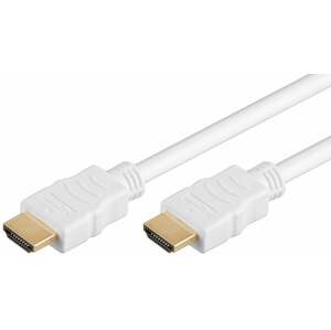 PremiumCord HDMI High Speed + Ethernet kabel, white, zlacené konektory, 2m - kphdme2w