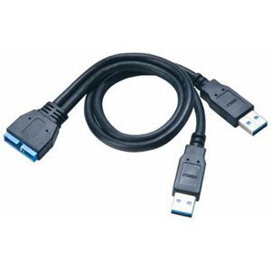 Akasa USB 3.0, interní USB kabel, 30cm - AK-CBUB12-30BK