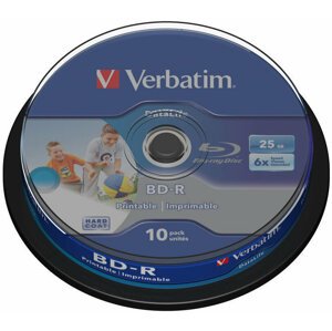 Verbatim BD-R, 6x HTL, 25GB, printable, 10 ks, spindle - 43804