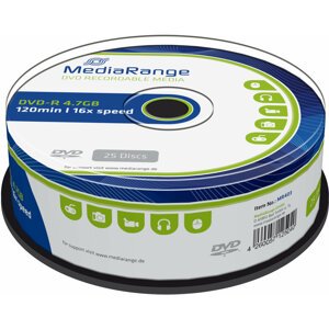 MediaRange DVD-R 4,7GB 16x, Spindle 25ks - MR403